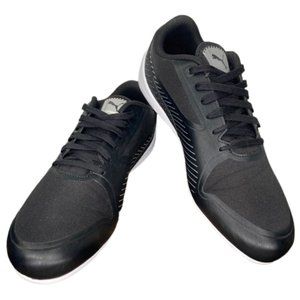Puma Racing Driving Kart Shoes BMW Logo Motorsport Mens 7 Black White Sneakers